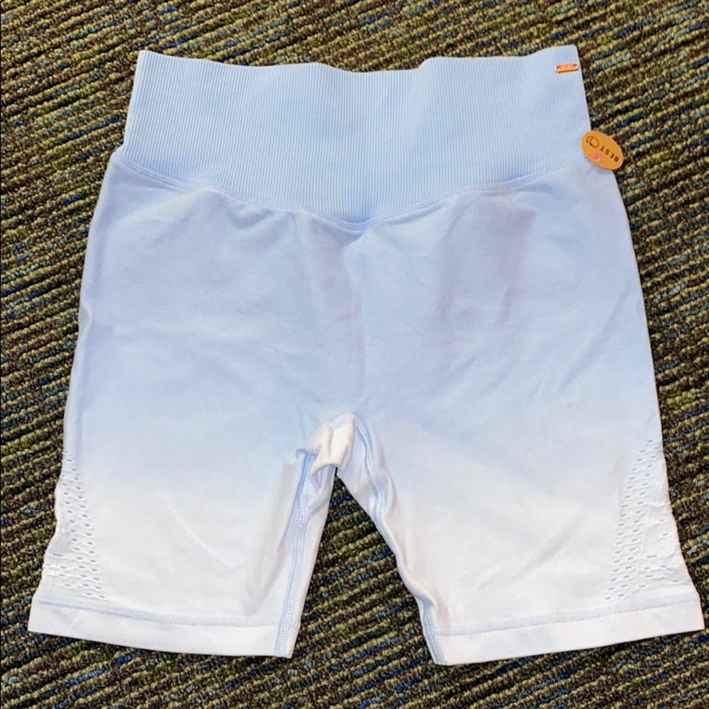 Light blue PINK Sport Biker Shorts (Medium)